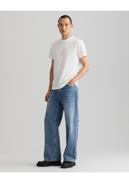 Erkek Bej Regular Fit Baskılı T-Shirt 2003140.113