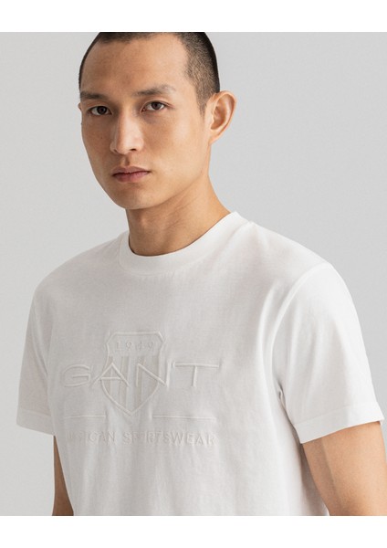 Erkek Bej Regular Fit Baskılı T-Shirt 2003140.113