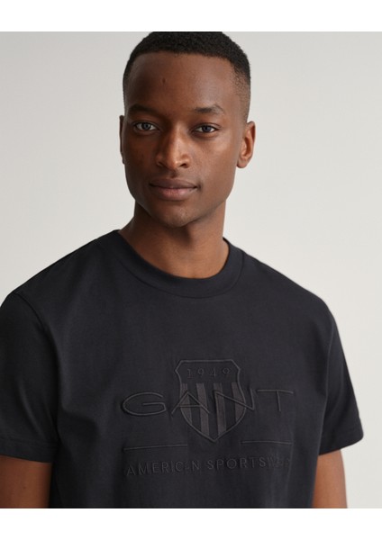 Erkek Siyah Regular Fit Baskılı T-Shirt 2003140.5 indirimleri