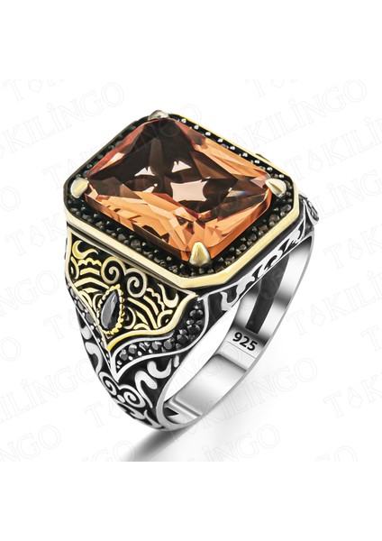 925 Ayar Gümüş Renk Değiştiren Zultanit Taşlı Erkek Yüzük fiyatları