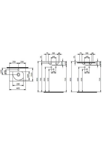 Bocchi Taormina Arch 45 cm Lavabo Mat Beyaz 1015-002-0126