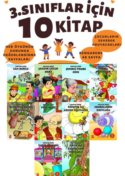2.ve3.sınıf Öğrencileri Için Okuma Kitabı Hikaye Seti Okuma Anlama Geliştirme Harry Ata Evony