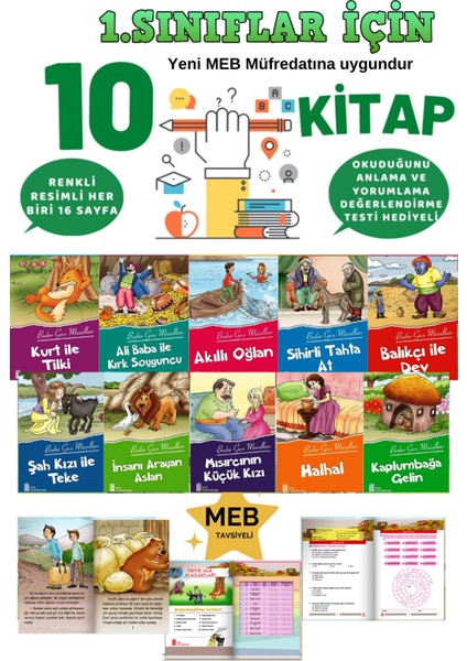 1.sınıflar Için Öğrencilerimizin Zevkle Okuyacağı Rengarenk Hikaye Seti