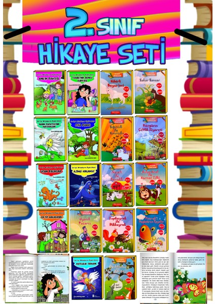 2.sınıflar Için Okuma Sepeti Tam 20 Kitap