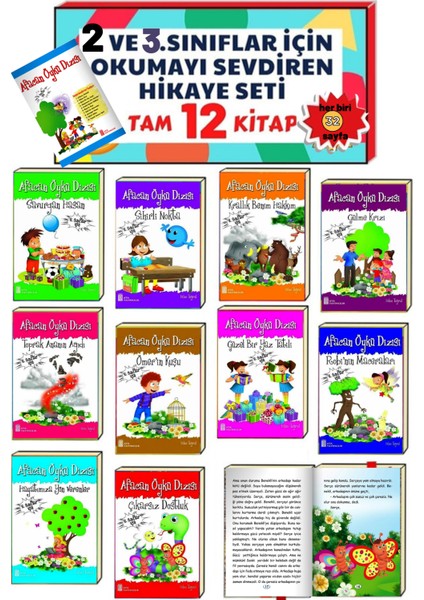 2.ve 3.sınıflar Için Birbirinden Güzel 12'li Hikaye Kitabı Seti