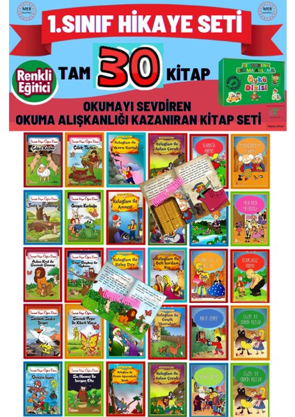 1.sınıf Kitaplığı Çocukların Sıkılmadan Okuyacağı Öyküler