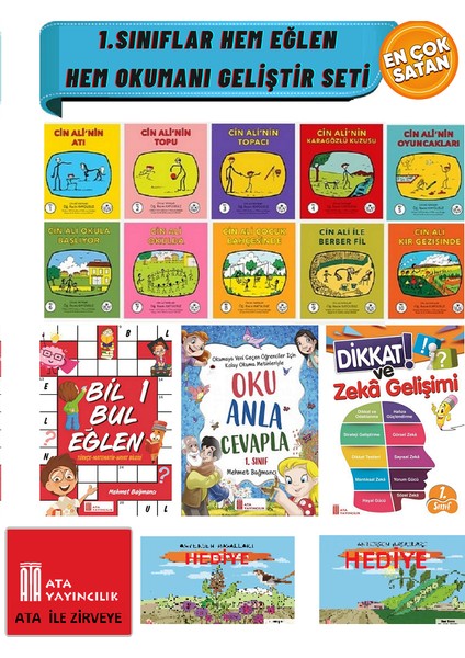 Cin Ali Hikaye Seti 10 Kitap+Bil Bul Eğlen+Öğrencilerimizin Zevkle Okuyacağı 8'li Öykü Seti