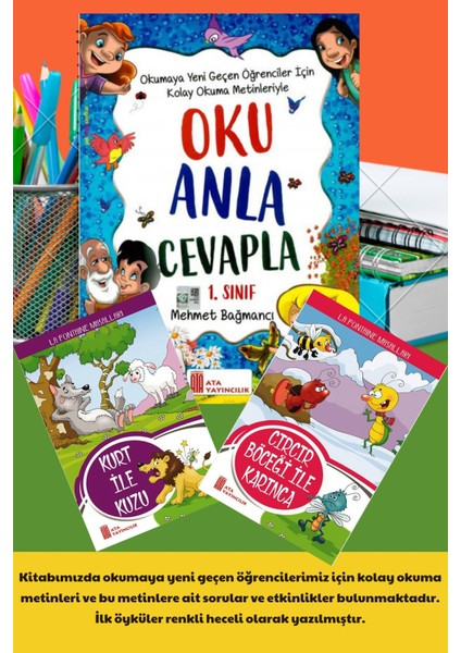 Hızlı Okuma (Uygulamalı Hızlı Okuma Teknikleri)+2 Adet Eğitici Renkli Hikaye Kitabı