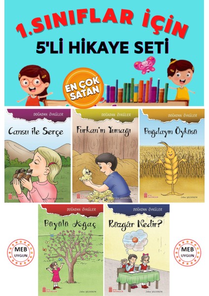 1.sınıfların Severek Okuyacağı 5'li Hikaye Seti