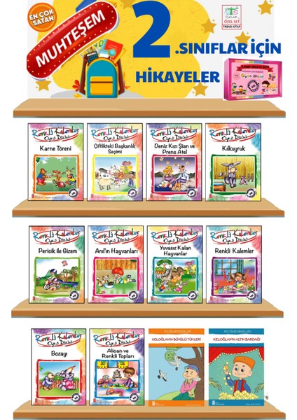 1. ve 2.sınıflar Için Hikaye Seti (12 Kitap Kutulu ve Hediyeli)