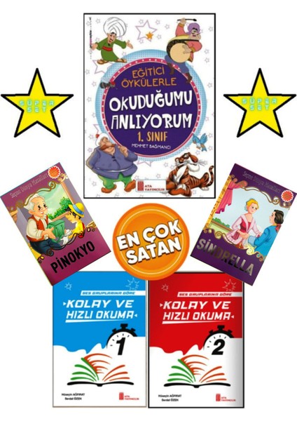 Okuduğumu Anlıyorum 1.sınıf +Hızlı ve Kolay Okuma Seti 1. ve 2.kitap +Hikayeler