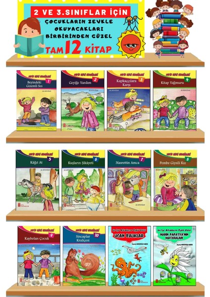 2.ve 3.sınıflar Için Öğretmen Tavsiyeli 12'li Hikaye Kitabı Seti