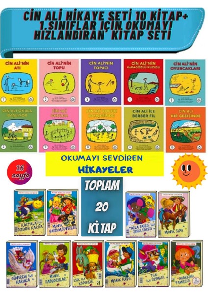 Cin Ali Hikaye Seti 10 Kitap+ 1.sınıflar Için Okumayı Sevdiren Hızlandıran Set