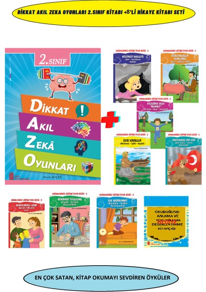 Dikkat Akıl Zeka Oyunları Kitabı +2.sınıf Rengarenk 8'li Okuma Seti