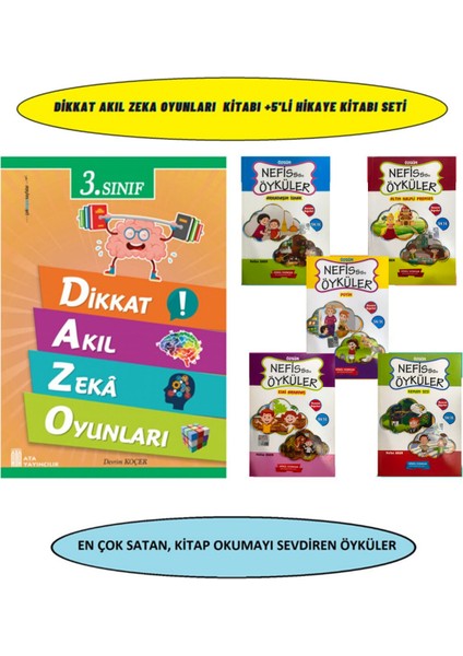 Dikkat Akıl Zeka Oyunları Kitabı+3.sınıf Rengarenk 5'li Hikaye Kitabı