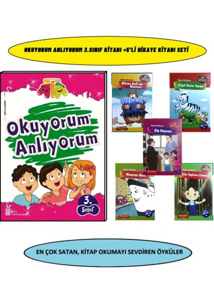 Okuyorum Anlıyorum 3.sınıf Kitabı+3.sınıf Rengarenk 5'li Hikaye Kitabı