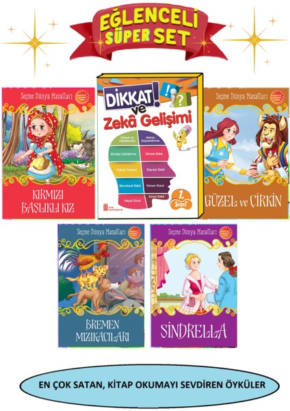 1.sınıf Öğrencilerinin Zevkle Okuyacağı 5'li Hikaye Kitabı Seti