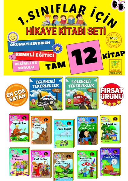 1.sınıf Okumayı Sevdiren Şeker Tadında Hikaye Kitabı Seti