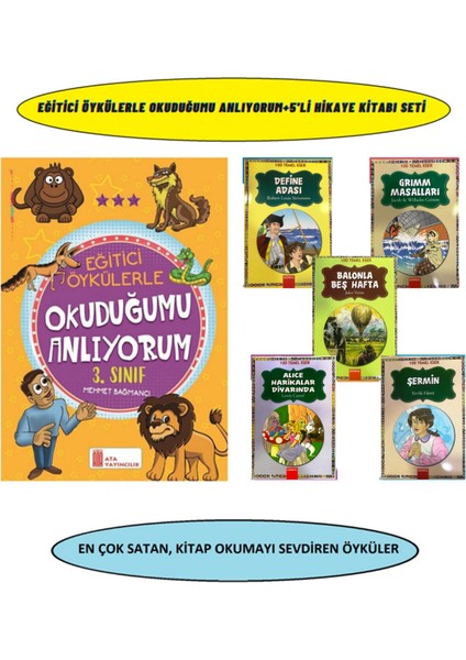 Eğitici Öykülerle Okuduğumu Anlıyorum Kitabı+3.sınıf 5'li Hikaye Kitabı