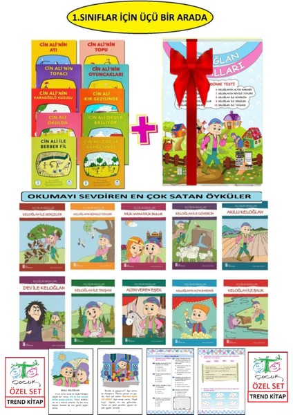 Cin Ali Hikaye Seti 10 Kitap +Okumayı Sevdiren 10'lu Hikaye Seti