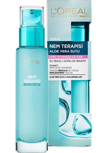 Nem Terapisi Aloe Vera Suyu Hassas Ciltler Için Su Bazlı 70 ml