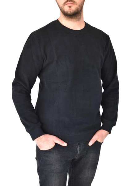 Erkek Büyük Beden Sıfır Yaka Sweatshirt 2268-BTL BGL-ST02355