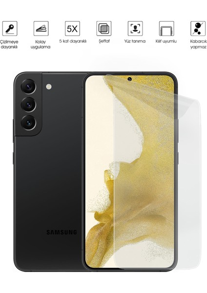 Kip GSM Samsung Galaxy S22 Plus Ekran Koruyucu Tam Kaplayan Esnek Kırılmaz Nano Temperli
