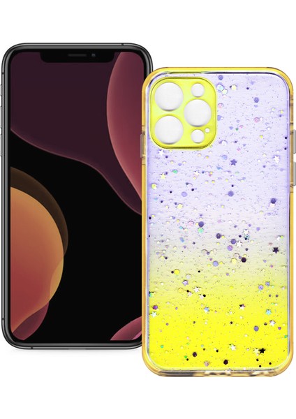 Apple iPhone 12 Pro Max Simli Şeffaf Sert Slikon Kılıf
