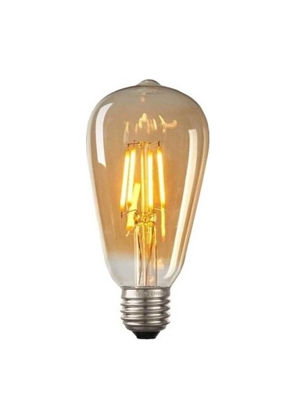 6 Watt 540 Lümen E27 Duylu 2700 Kelvin Rustik Uzun Filament Ampul (CT-4284)