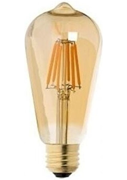 6 Watt 430 Lümen E27 Duylu 2700 Kelvin Dimmerli Rustik Uzun Filament Ampul (CT-4313)