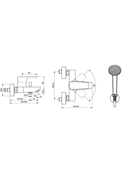 Ideal Standard Ceraplan Iıı Banyo Bataryası B0718AA
