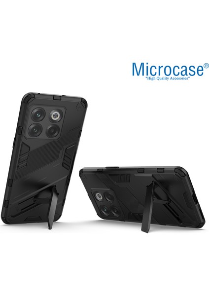Oneplus Ace Pro - Oneplus 10T 5g Matrix Serisi Armor Standlı Perfect Koruma Kılıf - Siyah