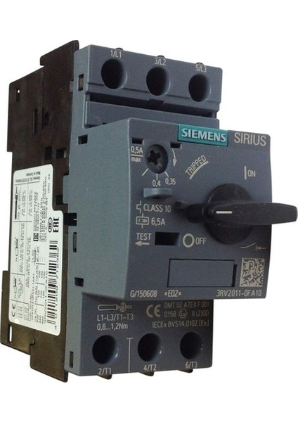 Sırıus 3rv2 Motor Koruma Şalteri; 3;5-5A; 100KA Boy S00