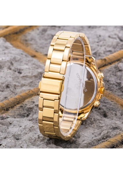 Yeni Sezon Gold Renk Şık Premium Erkek Çelik Kol Saati Çelik Kordon ST-304204 fiyatları