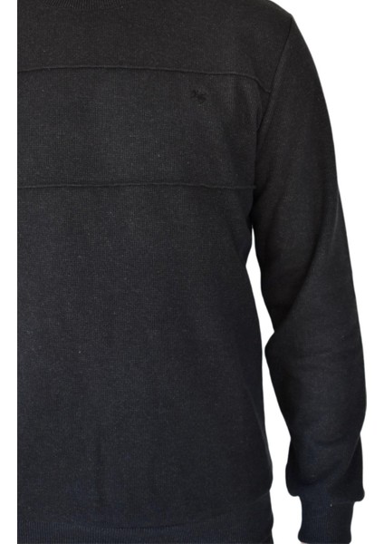 Erkek Büyük Beden Sıfır Yaka Sweatshirt 2245-BTL BGL-ST02357 indirimleri