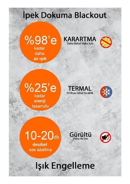 Elisya Home Blackout Işık Geçirmez Fon Perde Pilesiz Ekstraforlu Karartma Güneşlik