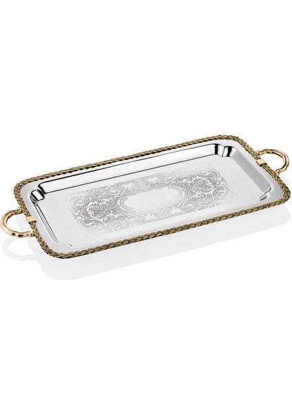 Black Pearl Halatlı Uzun Tepsi 59X31X5 cm