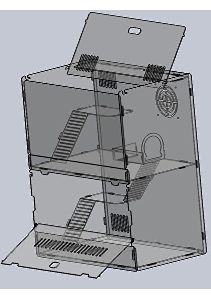 Pusula Lazer Market Hamster Kafesi Özel Tasarım Çift Kat Demonte Gelmektedir  Içindeki Ürünler Dahil Değildir