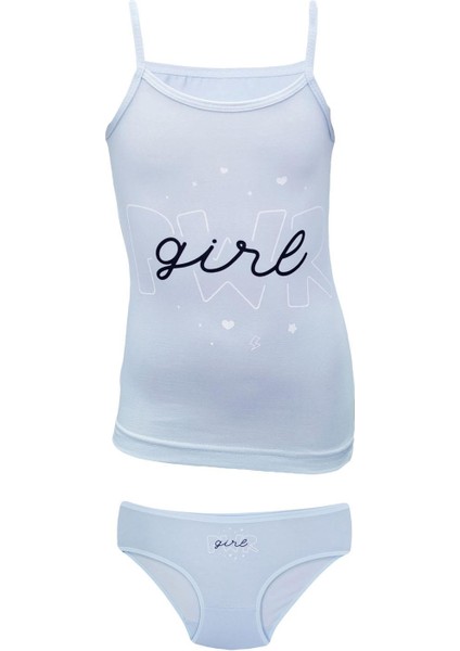 5'li Kız Çocuk Karışık Renkli Pwrgirl Baskılı Alt Üst Takım modelleri