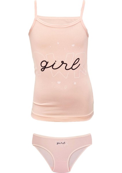 5'li Kız Çocuk Karışık Renkli Pwrgirl Baskılı Alt Üst Takım indirimleri