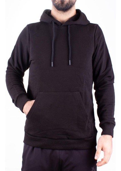 2732 Siyah Kapüşonlu Erkek Sweatshirt fiyatları