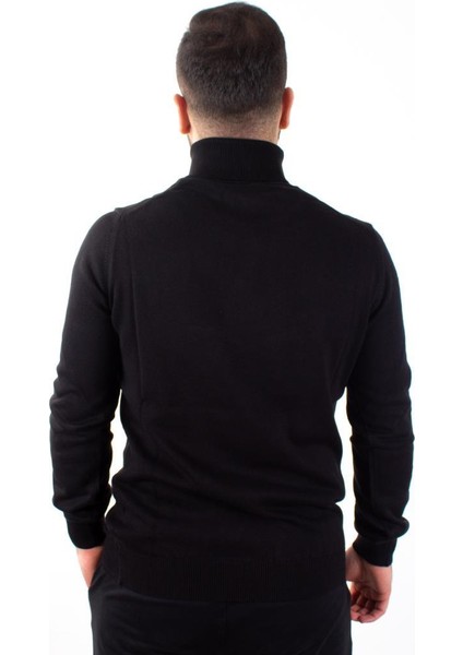 3623 Siyah Balıkçı Yaka Erkek Kazak fırsatları