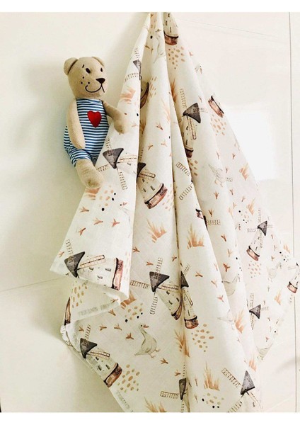 3 Adet Çok Amaçlı Müslin Bezi Örtü Battaniye modelleri