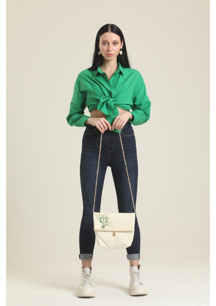 Papatya Nakışlı Çapraz Çanta modelleri