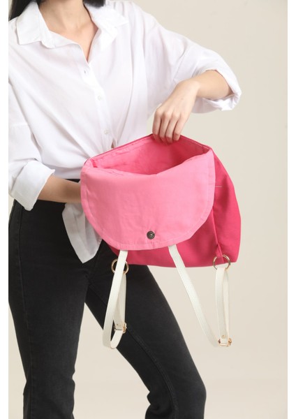 Pembe Nakışlı Tasarım Sırt Çantası modelleri
