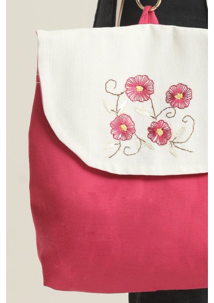 Pembe Nakışlı Tasarım Sırt Çantası fırsatları