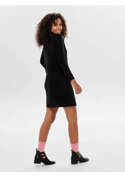 Balıkçı Yaka Siyah Kadın Triko Tunik 15140166 modelleri
