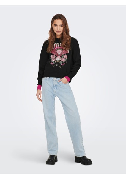 Kapüşonlu Siyah Kadın Sweatshirt 15273880