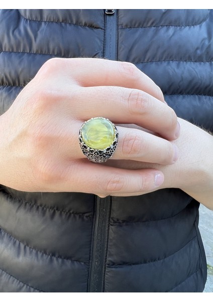 Damla Taşlı 925 Ayar Gümüş Erkek Yüzük modelleri