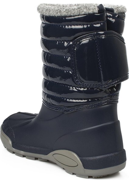 Topo Ski Charol Marino Çocuk Kürklü Lacivert Yağmur Kar Çizmesi W10168-003 V2 fırsatları
